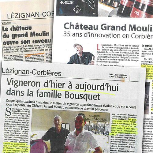 Article Frederic et Jean-Noël Bousquet au Château Grand Moulin 