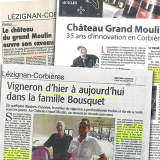 Article Frederic et Jean-Noel Bousquet au Chateau Grand Moulin